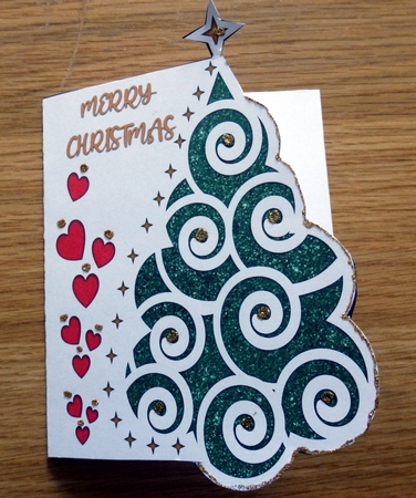 Merry Christmas Tree Quick Card by Helen Gomm