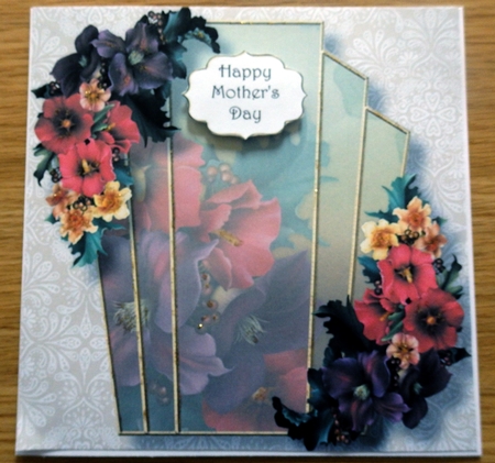 Art Deco Beautiful Floral - Summer Blooms 8x8 by Helen Gomm