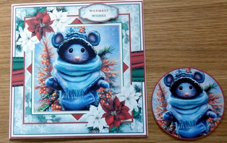 Cute Christmas Mouse 03 Mini Page Kit  by Helen Gomm