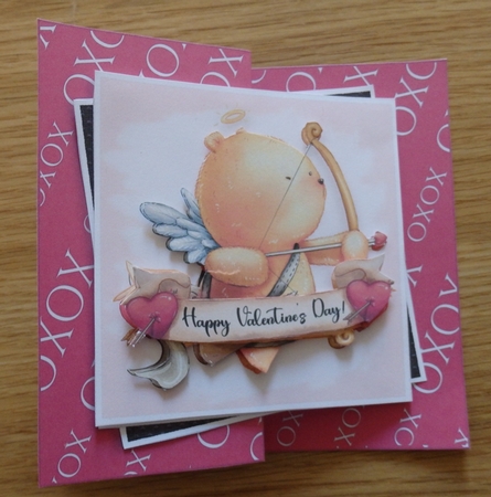 Valentine Bears Pink Foldback-1 by Helen Gomm