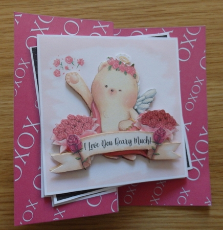 Valentine Bears Pink Foldback-3 by Helen Gomm