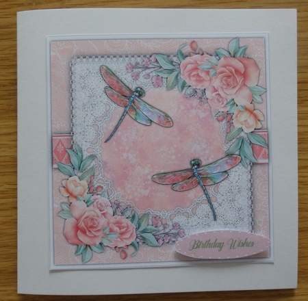 8x8 Beautiful Dragonfly Flight 2 by Helen Gomm