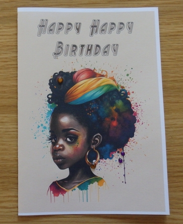 NCJP - Ethnic Girl Happy Birthday - Wonderful Day by Helen Gomm