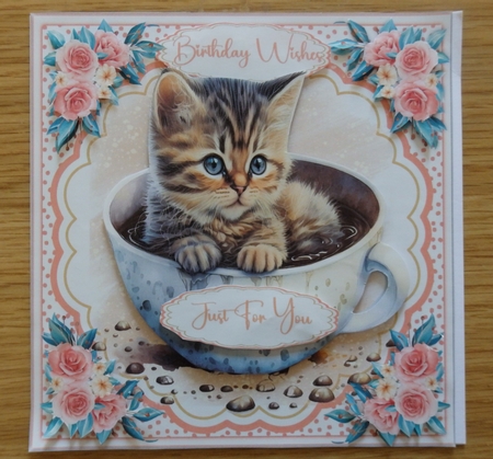 8x8 Mini Kit, Beautiful Kitty in a Cup by Helen Gomm