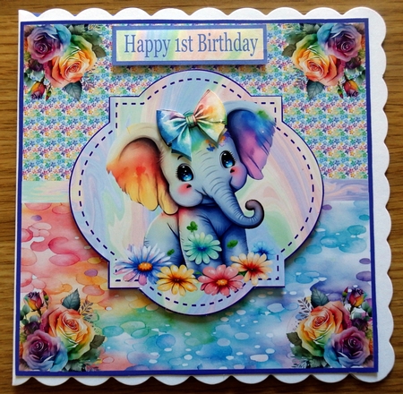 Elephant New Baby  by Helen Gomm