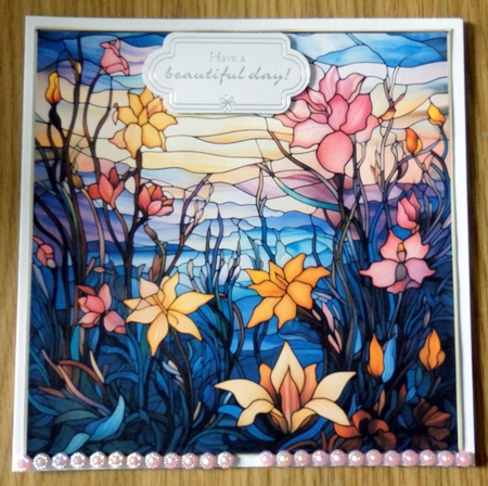Gorgeous Stained Glass Flowers 1 Multi Topper Kit by Helen Gomm