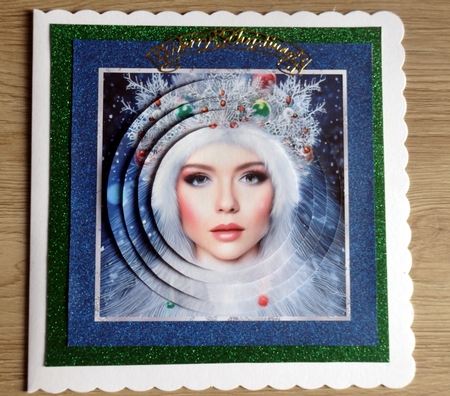 Queen of Winter, Snow & Ice 18 - 3D Pyramid kit + Insert & Gift Tag by Helen Gomm