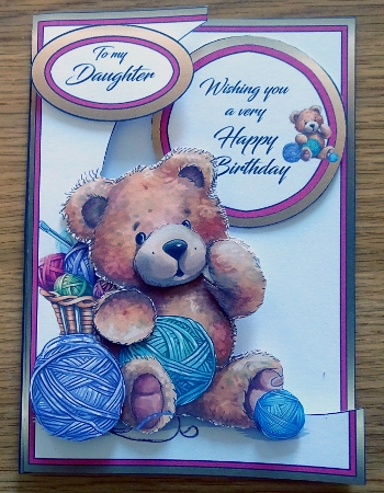 Cutaway Knitting bear by Helen Gomm