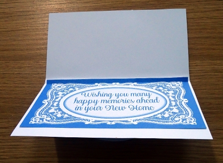 New Home 7 x 7 Shaped Card by Helen Gomm