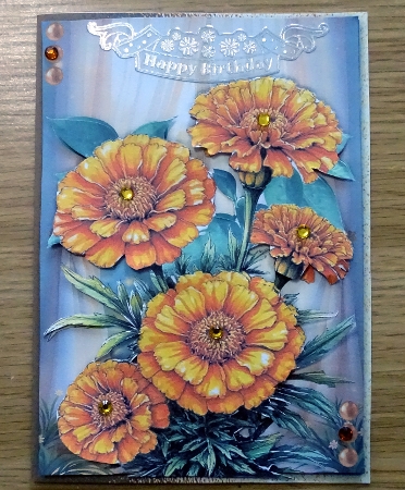 Floral Step by Step Marigolds by Helen Gomm