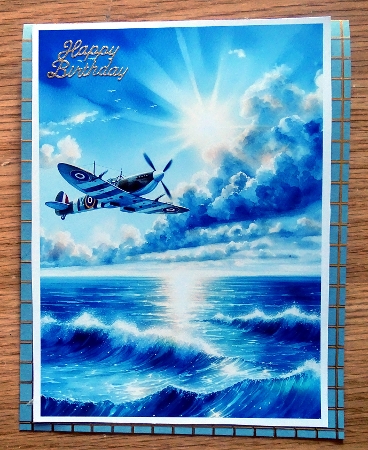 A Watercolour Spitfire Plane A4 Portrait. Featured Gallery Photo