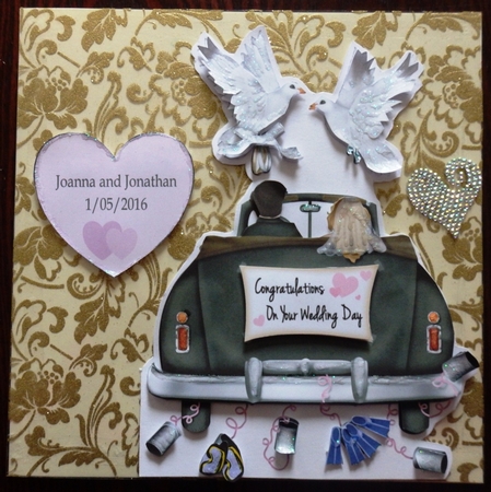 Just Married -  Shaped Card Mini Kit by Helen Gomm