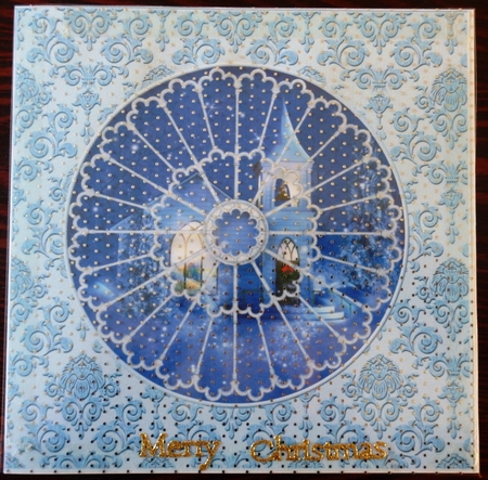 Christmas Church Through the Window by Helen Gomm