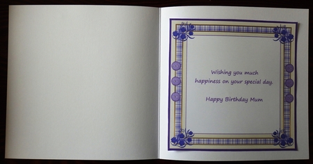 Happy Birthday Mum Insert by Helen Gomm