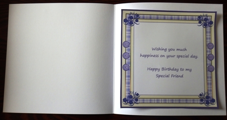 Happy Birthday Friend Insert by Helen Gomm
