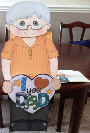3D On the Shelf Card Kit - Dad Sheltons Heart by Helen Gomm