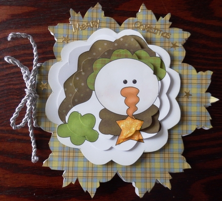 114 Fancy Shaped Snowman Card by Helen Gomm
