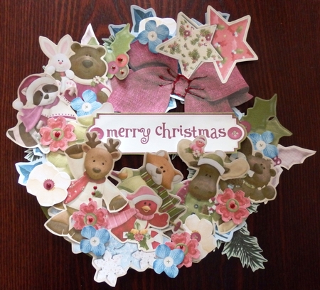 Woodland Cutie Christmas Design-a-Wreath Decoration by Helen Gomm