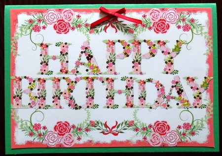 Floral Alphabet - Happy Birthday by Helen Gomm