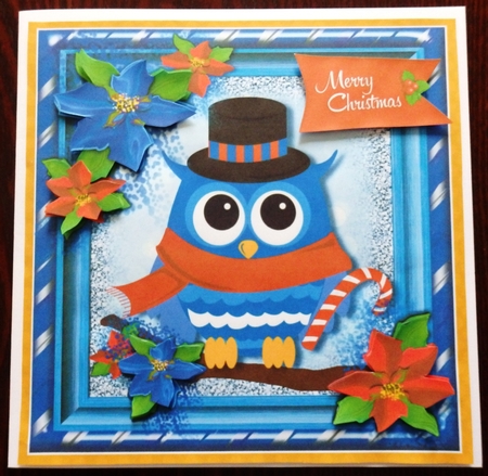 Holiday Owls 1 Card Front kit  by Helen Gomm