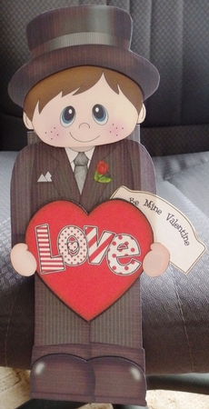 3D On the Shelf Card Kit - Valentine Heart Love & Romance Boy Donnell by Helen Gomm