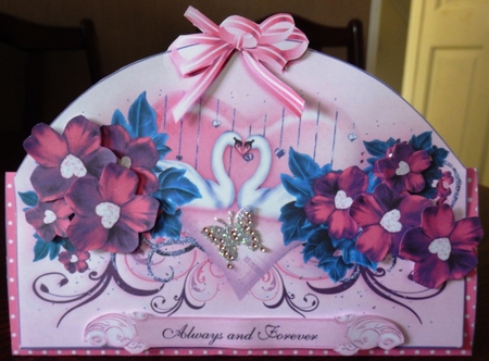 Valentine Swan Tent Card  by Helen Gomm