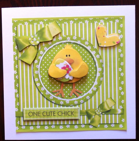 One Cute Chic card front and insert by Helen Gomm