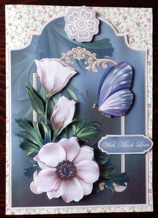Blissful Blooms Screen Shaped Card Front with Step by Step by Helen Gomm