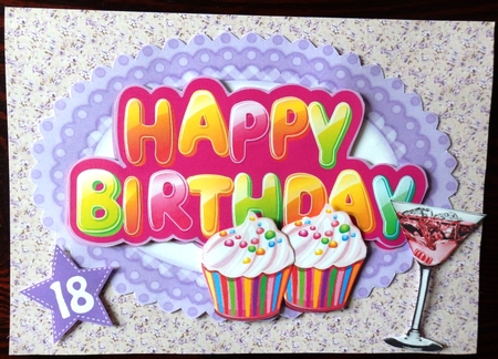 Lovely Birthday with cupcakes with sprinkles age 18, 19 & 20 by Helen Gomm