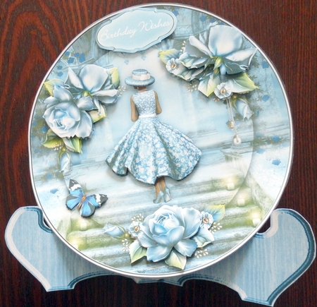 Into The Blue Plate Card & Stand Mini-Kit by Helen Gomm