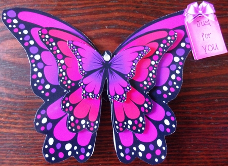 Butterfly Shaped A Frame Card - BA2 by Helen Gomm