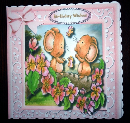 8x8 Mini Kit, Spring Blossom Mice  by Helen Gomm