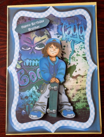 Ryder Cole Skateboarder Card Front by Helen Gomm