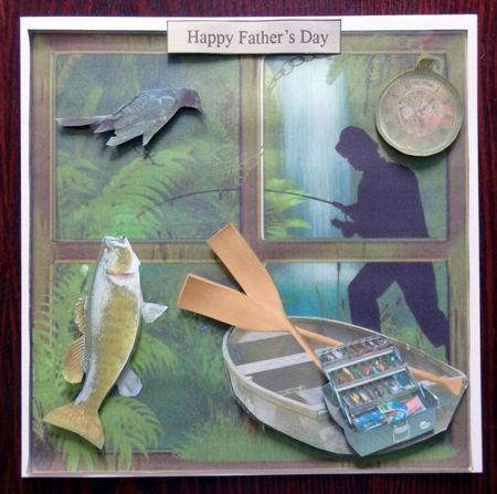 Fishing Window Topper with Decoupage by Helen Gomm