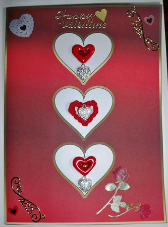 Red Satin Aperture Card by Helen Gomm