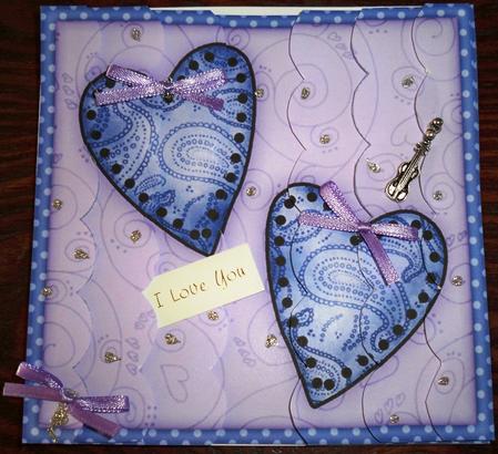 Funky Hearts Scallop Edge Side Stacker by Helen Gomm