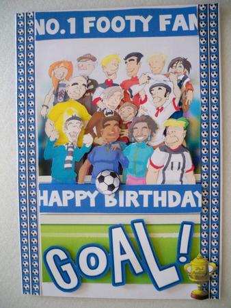 Football Dude Blue Kit. by Helen Gomm