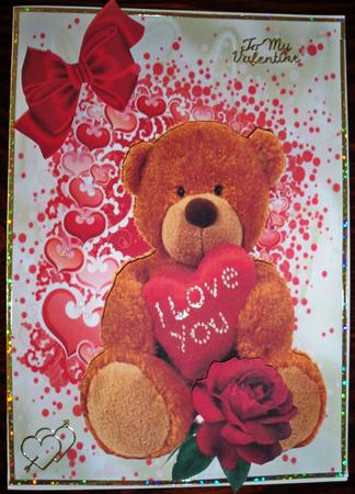 Big "i Love You " Bear by Helen Gomm