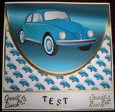 Aqua Herbie Envelope Card by Helen Gomm