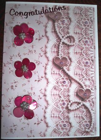 Hearts & Lace Backing Paper by Helen Gomm