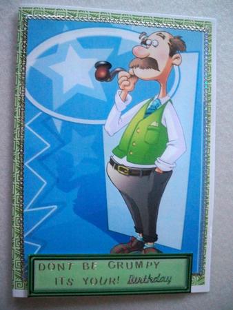 Grumpy Dude A4 by Helen Gomm