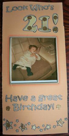 Add a Photo 21st Birthday Card with Easy Fold Frame by Helen Gomm