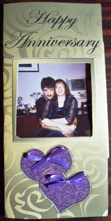 Add a Photo Anniversary Card with Easy Fold Frame by Helen Gomm