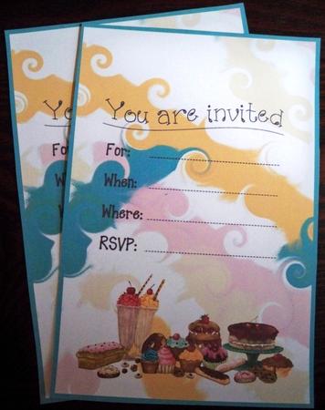 A Feast of Cakes Party Invitations by Helen Gomm