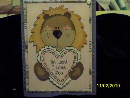 A4 No Lion I Love You by Helen Gomm