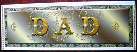 Dad Large Dl Card by Helen Gomm