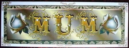 Roses Mum Large Dl Card by Helen Gomm