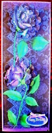 Rose Dl with Flower Shape Pyramage by Helen Gomm
