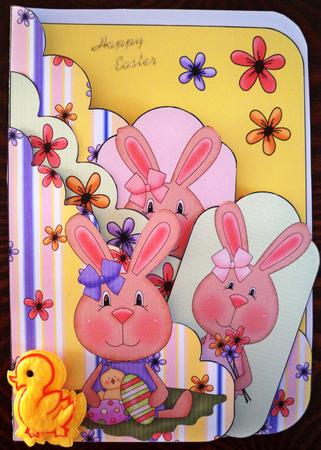 Spring Bunnies Scalloped Pocket Card Kit by Helen Gomm