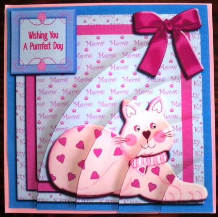 Pink Pussycat Corner Stacker by Helen Gomm